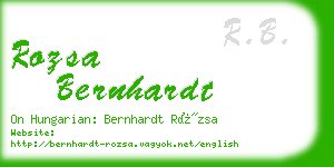 rozsa bernhardt business card